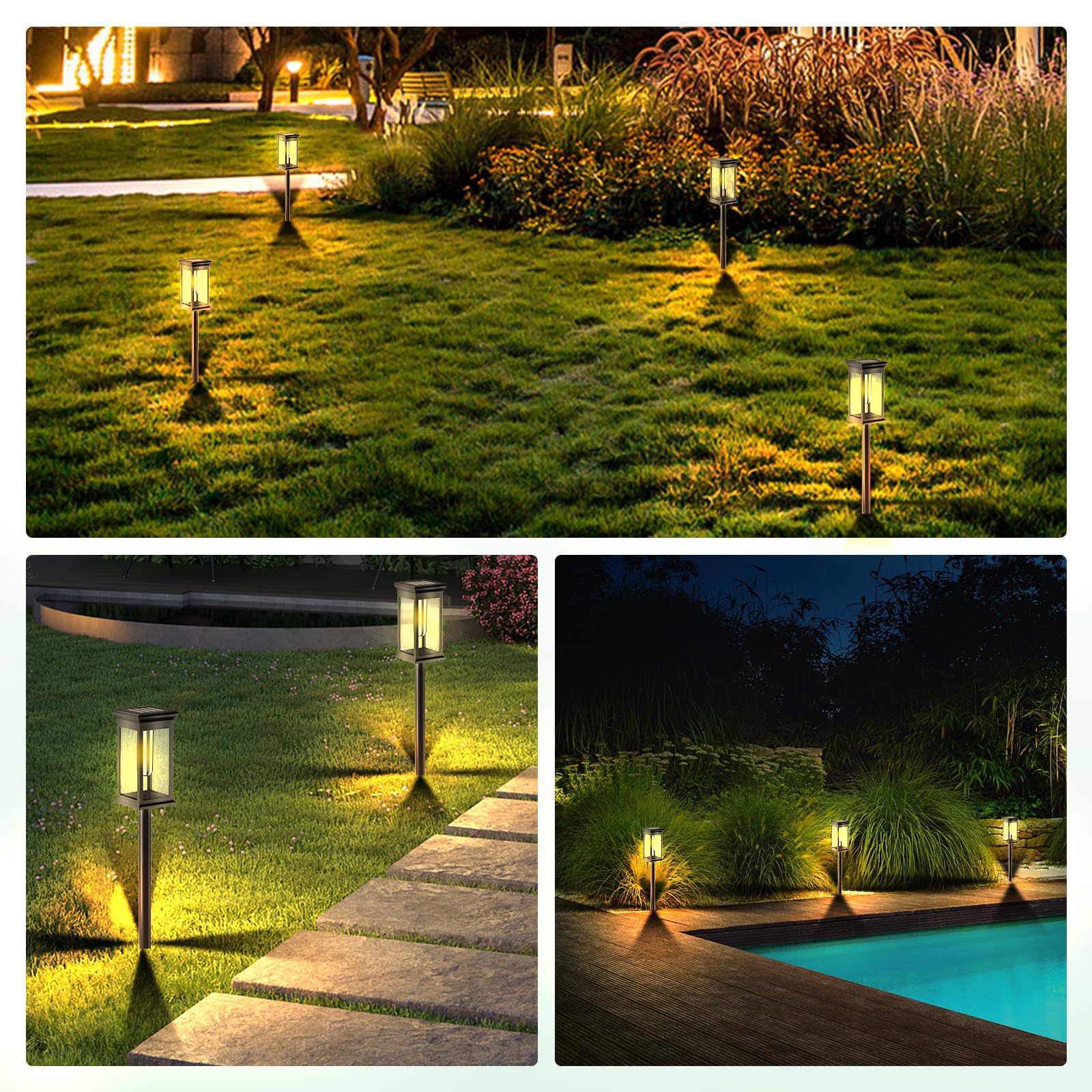 Cross-border factory wholesale warm solar square ground plug tungsten filament lamps, waterproof lawn lamps, outdoor garden lamps Application Scenario