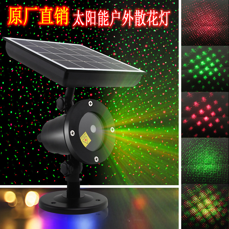 Cross-border outdoor solar-powered courtyard lawn laser lights, starry sky Christmas lights, ground control, atmosphere light dance table lamps details Picture