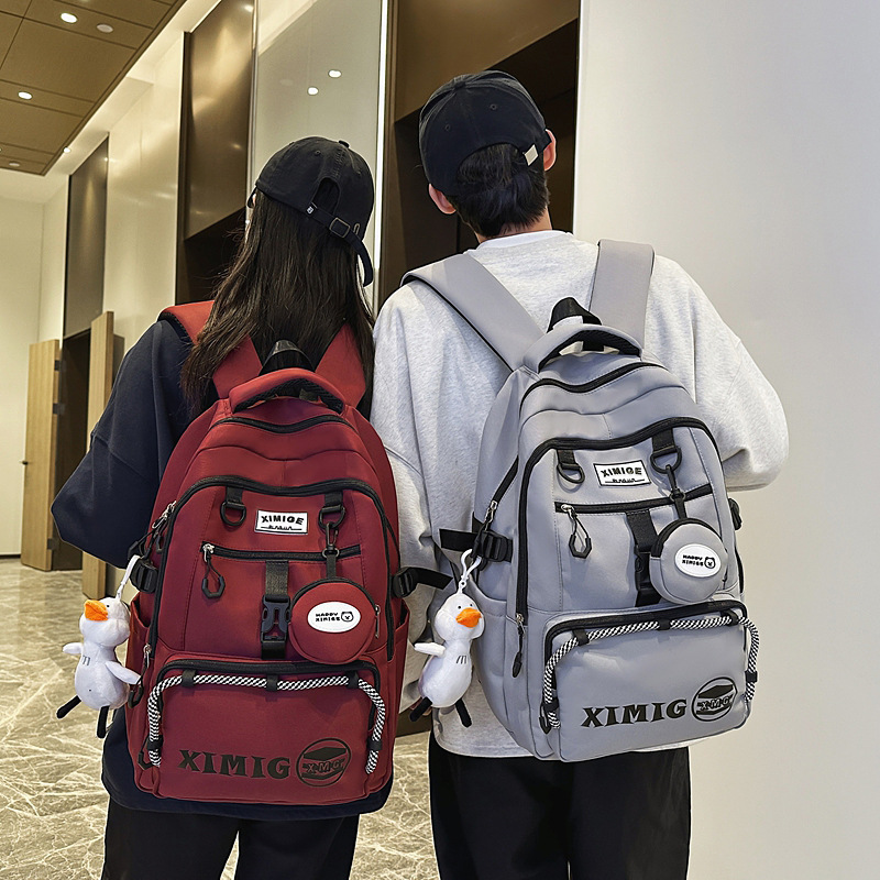 New trendy brand fashionable and versatile backpack, large-capacity school bag for junior and senior high school students, waterproof commuting backpack for girls details Picture