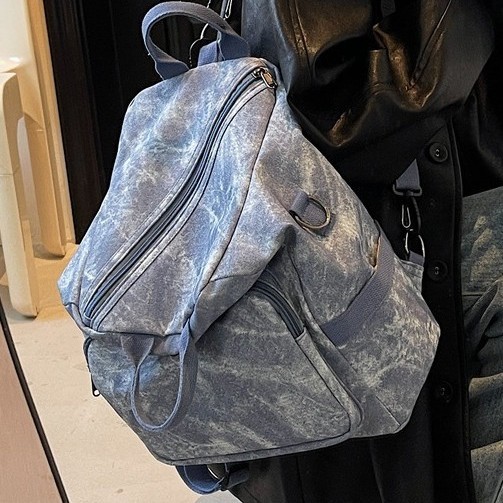 Retro backpack, Japanese-style printed girl's bag cover, casual portable single bag for college students, trendy multi-purpose bag for women details Picture