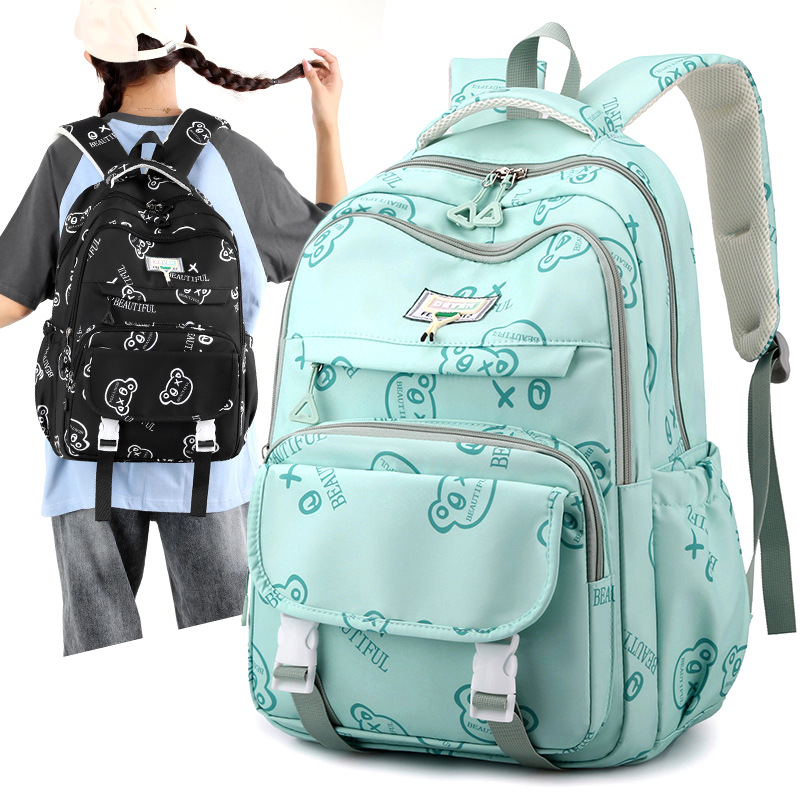 Wholesale of new student schoolbags, cute printed girls, middle school backpacks, large-capacity outdoor casual and load-reducing backpacks Application Scenario
