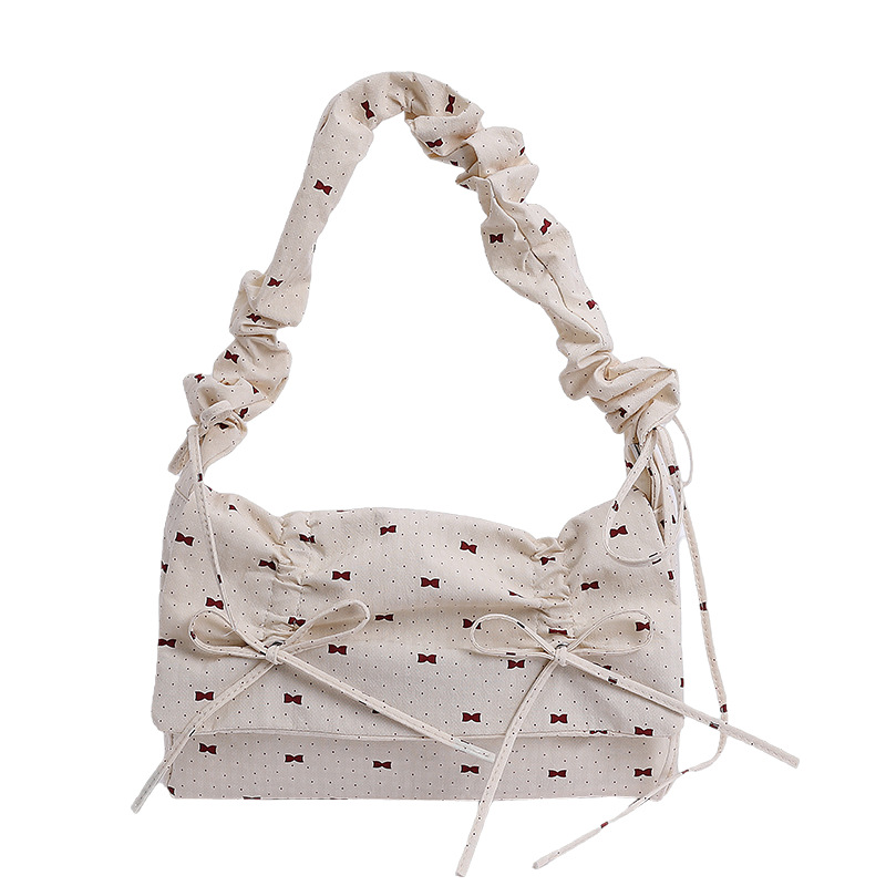 Fashionable pleated underarm bag 2025 new style, fresh and trendy, versatile and high-end crossbody bag, fashionable printed single-shoulder bag Item Picture