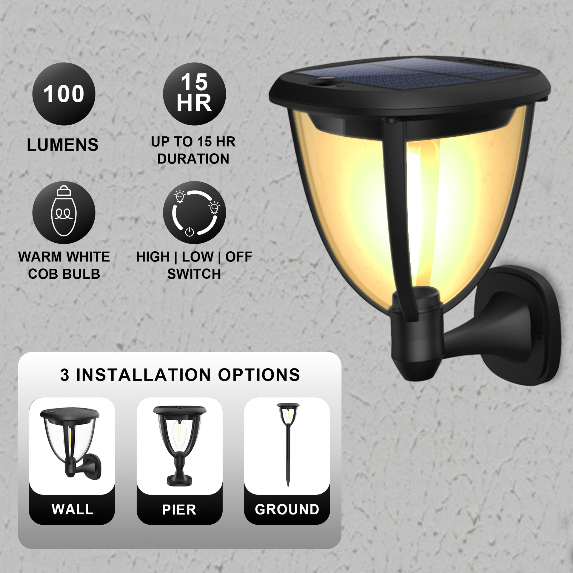 Cross-border new solar garden light, garden decoration, garden landscape, lawn, ground-mounted outdoor solar light led details Picture