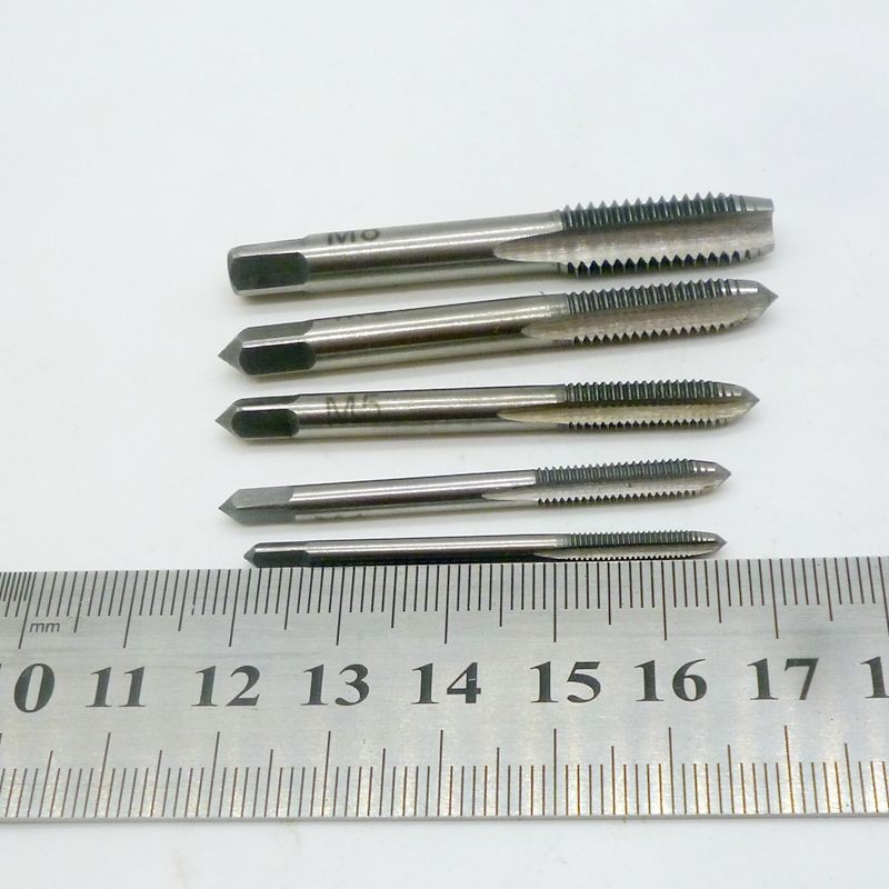 Wholesale of hand-use straight groove tap M3-M8 quick tapping five-piece set Thread hardware tools full figure