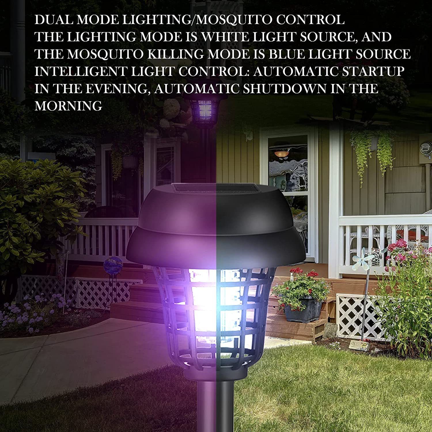Cross-border solar mosquito-killing lamps, outdoor waterproof garden and courtyard lamps, lawn lamps, mosquito repellent lamps, mosquito killers, mosquito traps Application Scenario