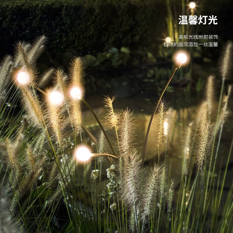 New led courtyard lawn decorative ground socket lights, firefly color lights, lawn lights, courtyard garden ground socket atmosphere Application Scenario