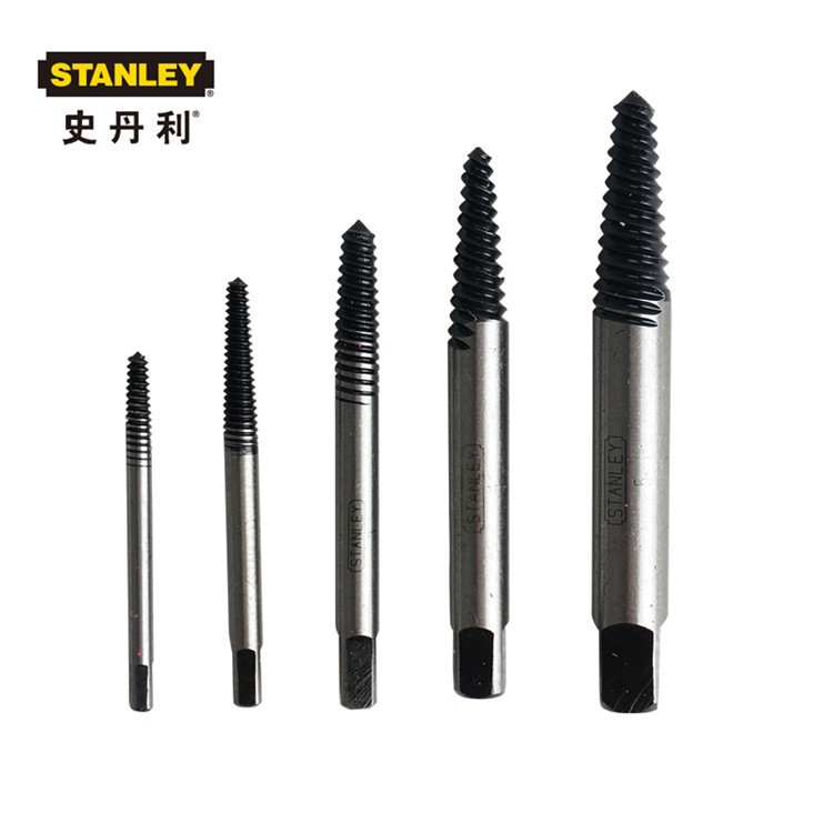 Stanley 5-piece set of broken screw remover, universal reverse thread remover, broken thread tap, screw thread retraction tool Specification drawing