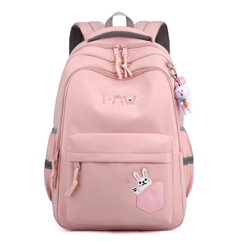 The new schoolbag for girls in grades one, two, three to six is super lightweight and suitable for children's backpacks full figure
