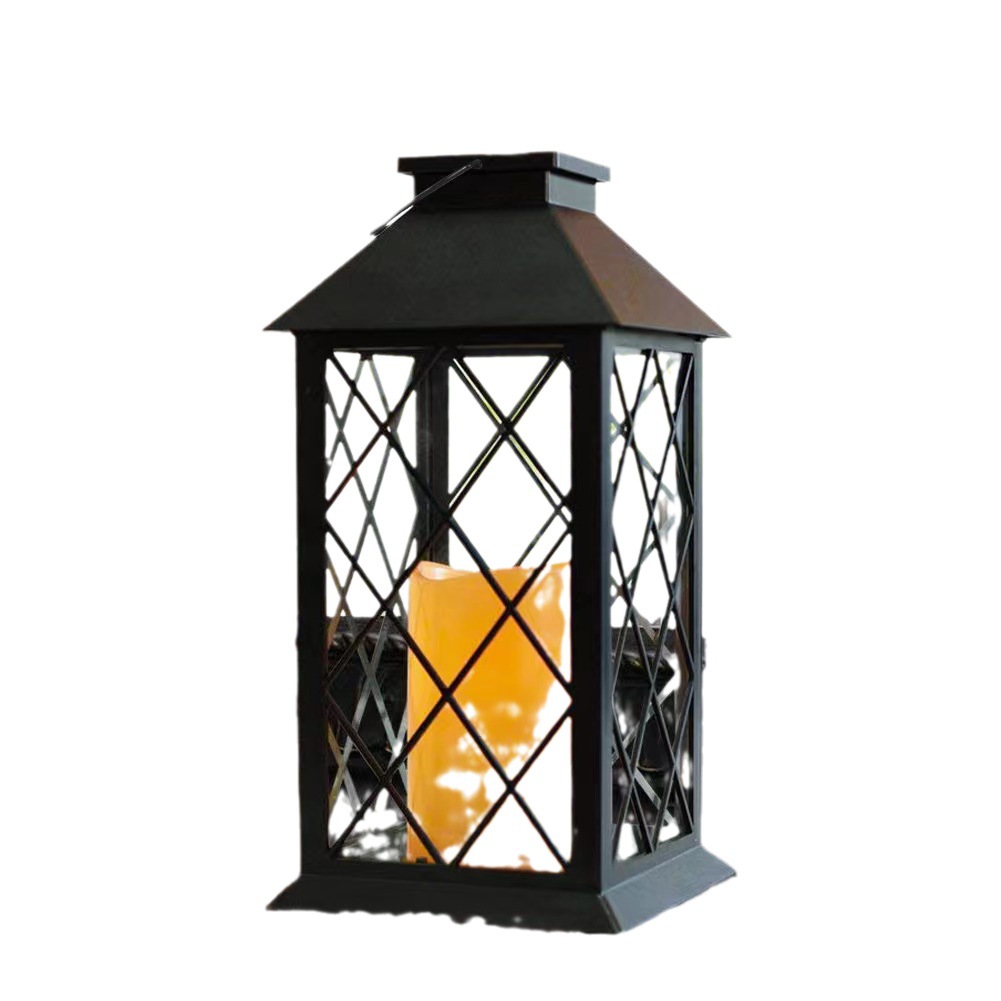 Amazon vintage outdoor solar candle wind lamp Garden lawn villa decorative landscape light Item Picture