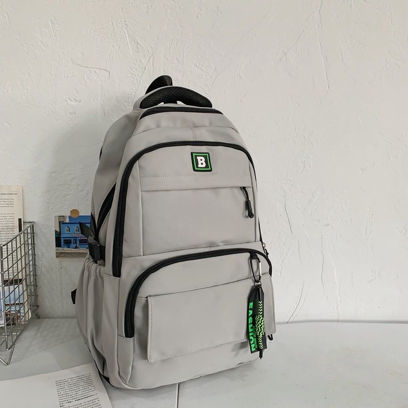 2024 Bestseller Durable multi-functional large-capacity solid-color schoolbag for boys and girls, primary and junior high school students, multi-layer trendy bag Specification drawing