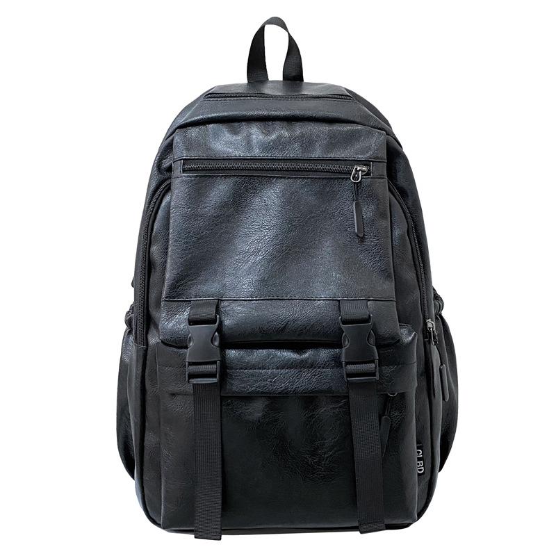 New large-capacity travel backpack for men, Korean-style college students, trendy and versatile solid color schoolbag, backpack and computer bag Item Picture