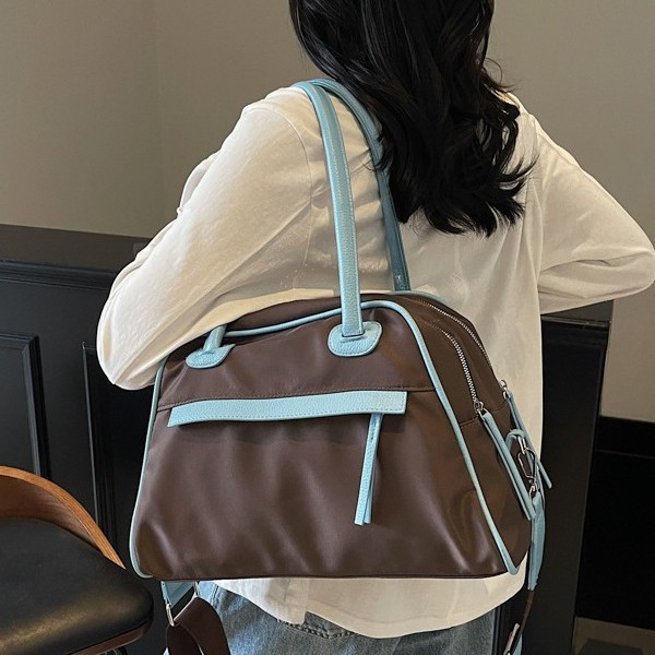 New fashionable nylon simple and individual casual large-capacity tote bag, hand-carry and underarm bag, new women's crossbody bag full figure