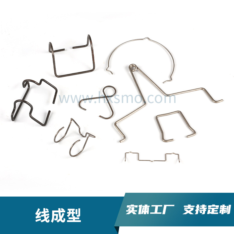 304 stainless steel wire bending parts, wire forming hardware parts, special-shaped springs, retaining rings, hanging rings, hairpins full figure