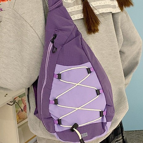 2024 New outdoor trendy chest bag, casual sports crossbody bag, lightweight hiking backpack, cycling small bag Application Scenario