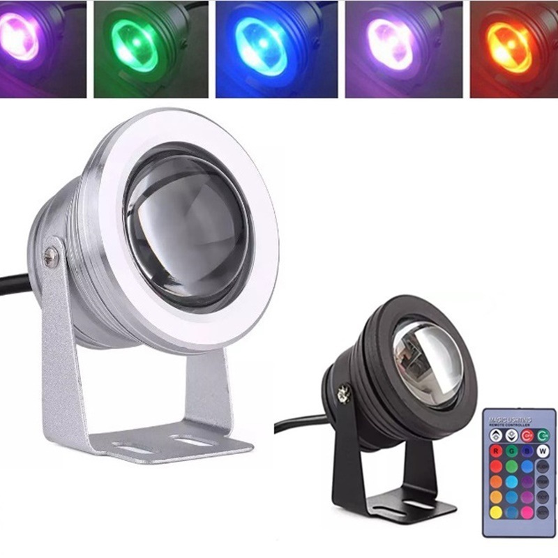 10WRGB underwater light, seven-color rotating remote control color-changing underwater light, 12V swimming pool light, fish tank landscape light, fountain light Application Scenario