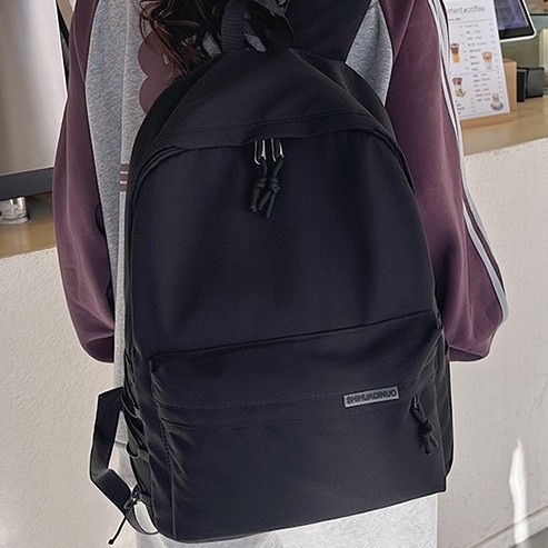 Japanese-style simple backpack, high-end large-capacity travel backpack, niche design for autumn and winter, versatile college student schoolbag details Picture