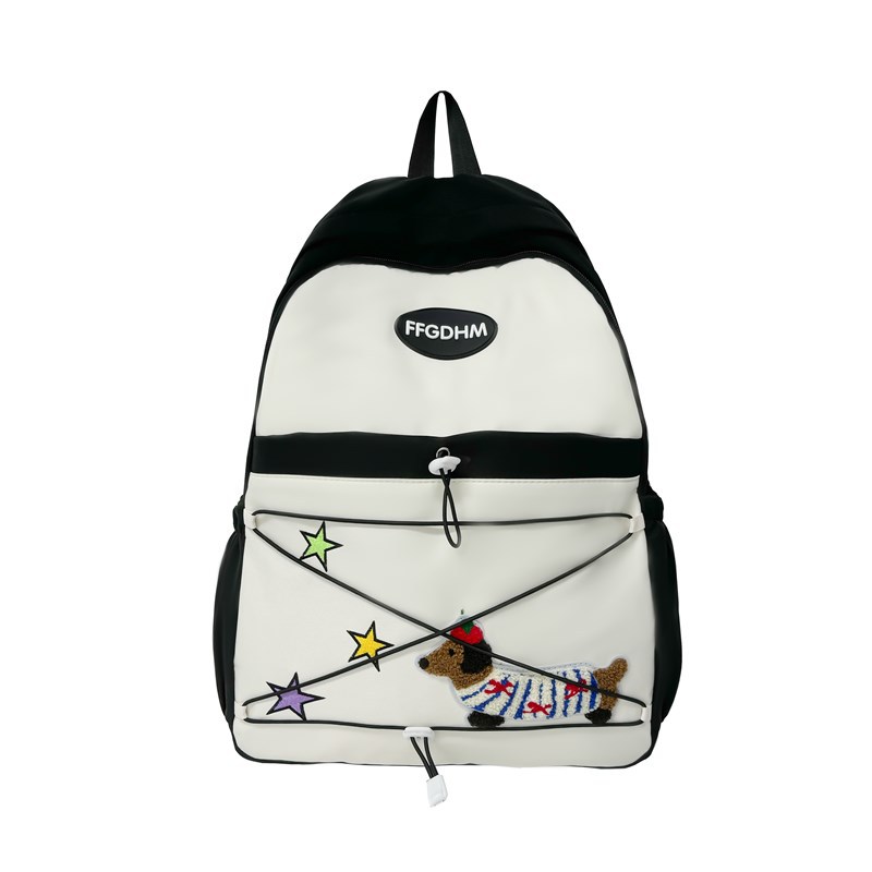 This 2024 new Korean-style color-blocking backpack is versatile, lightweight and has a large capacity. It's a cute parent-child student schoolbag Item Picture