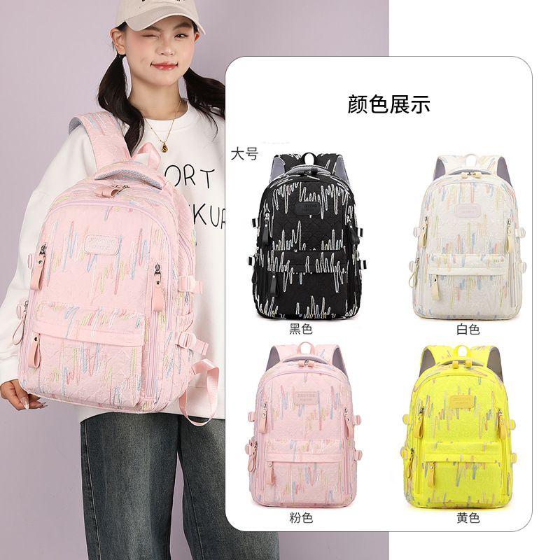 Korean version large-capacity backpack, high appearance level, cute and sweet backpack, female junior high school and college student backpack in various sizes full figure