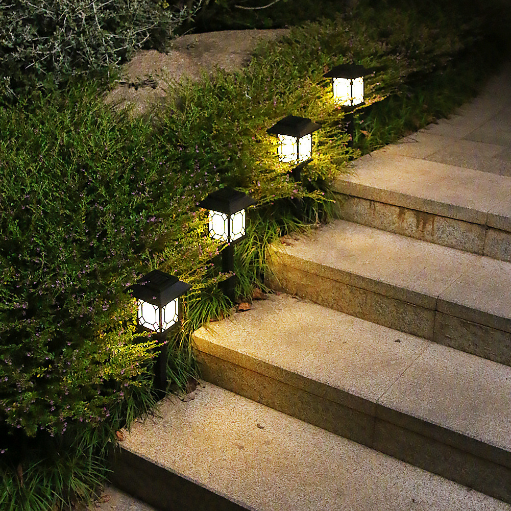 Solar-powered lawn lamp, outdoor waterproof ground-insertion column head lamp, small yard decoration garden, villa courtyard lamp, dual-purpose lamp Specification drawing
