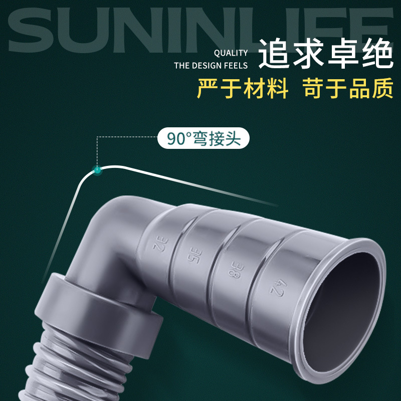 The drainage pipe of the fully automatic washing machine is generally extended and lengthened. The water outlet of the drainage hose is placed on the anti-odor drum and the agitator pipe Application Scenario