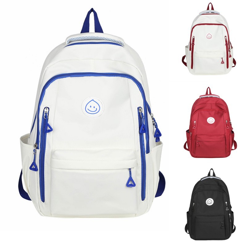 New printed backpack for junior and senior high school students, a simple and large-capacity Korean version backpack for girls, a lightweight and casual travel bag full figure