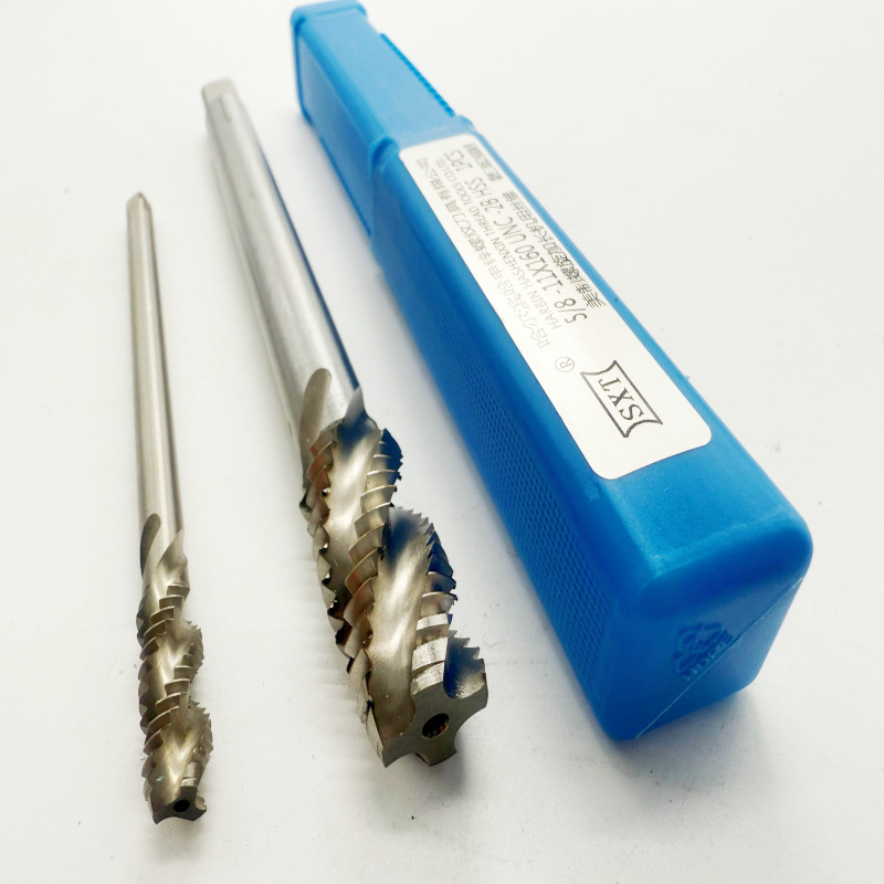 Spiral extended American tap W6542 high-speed steel American extended tap 6-32*100 3/8-16*120 Specification drawing