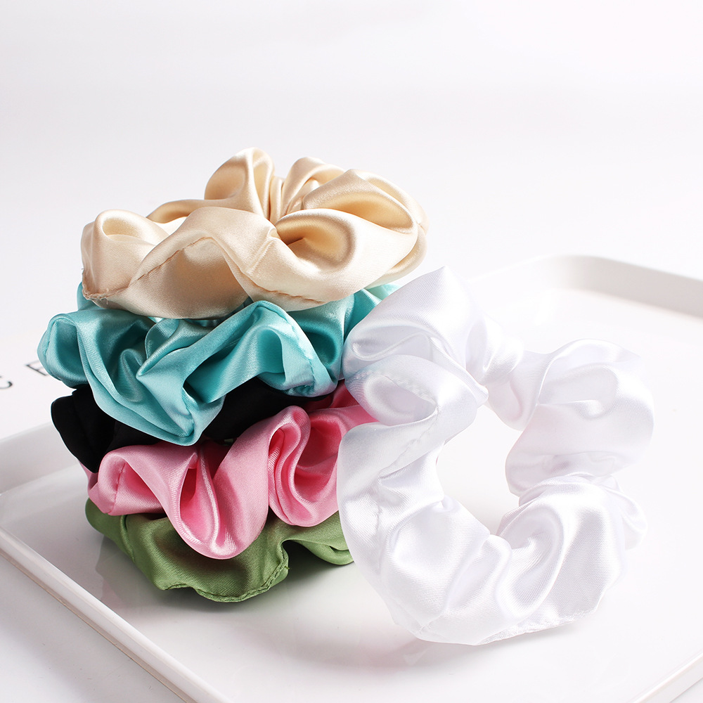 Qiyue Cross-border Supply Fashion fabric hair band, satin solid color large collar, headpiece, Amazon hair accessory B250 Specification drawing