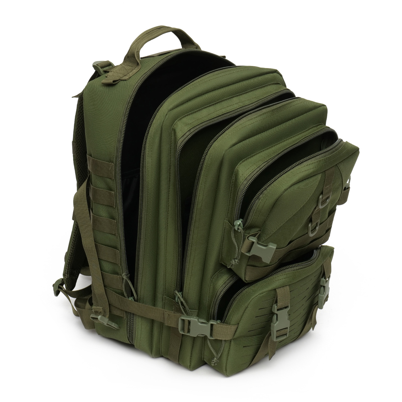 The new cross-border 3P camouflage backpack is a multi-functional large-capacity outdoor hiking bag, a windbreaker and a travel tactical backpack Specification drawing
