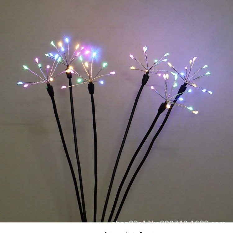25-year new solar-powered outdoor firefly explosion lamp, garden courtyard, festival decoration, lawn, smoke string flower lamp Application Scenario