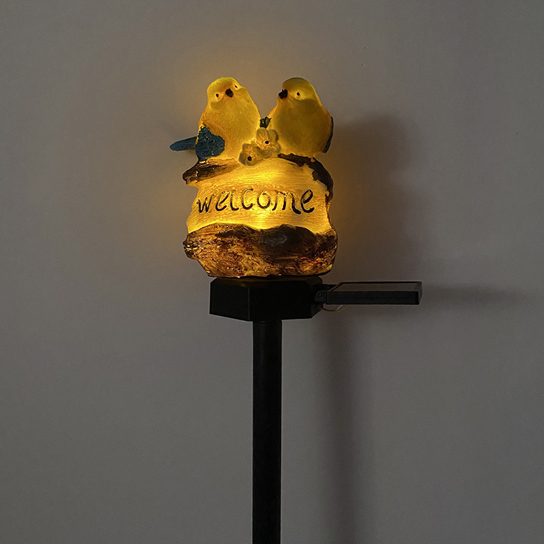 Factory wholesale outdoor solar ground socket lights, garden decoration lawn ground socket lights, resin animal statue ground socket lights Application Scenario