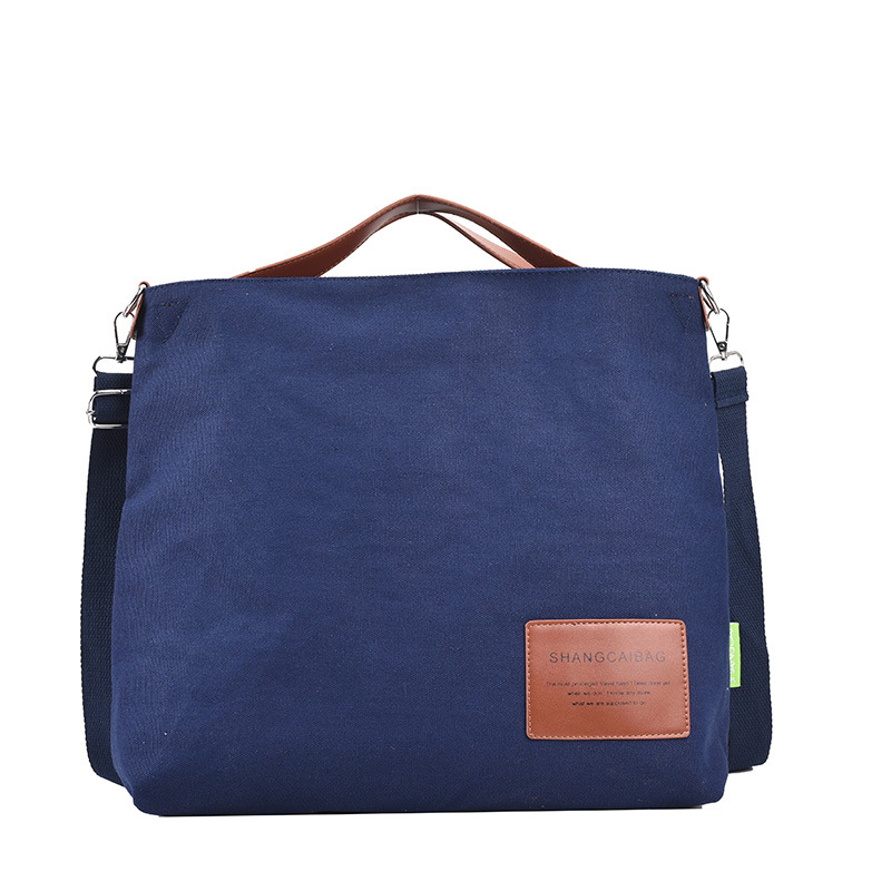 Canvas bag for women 2022 New large-capacity artistic single-shoulder bag, Korean-style hand-held commuter bag, simple tote bag for women Item Picture