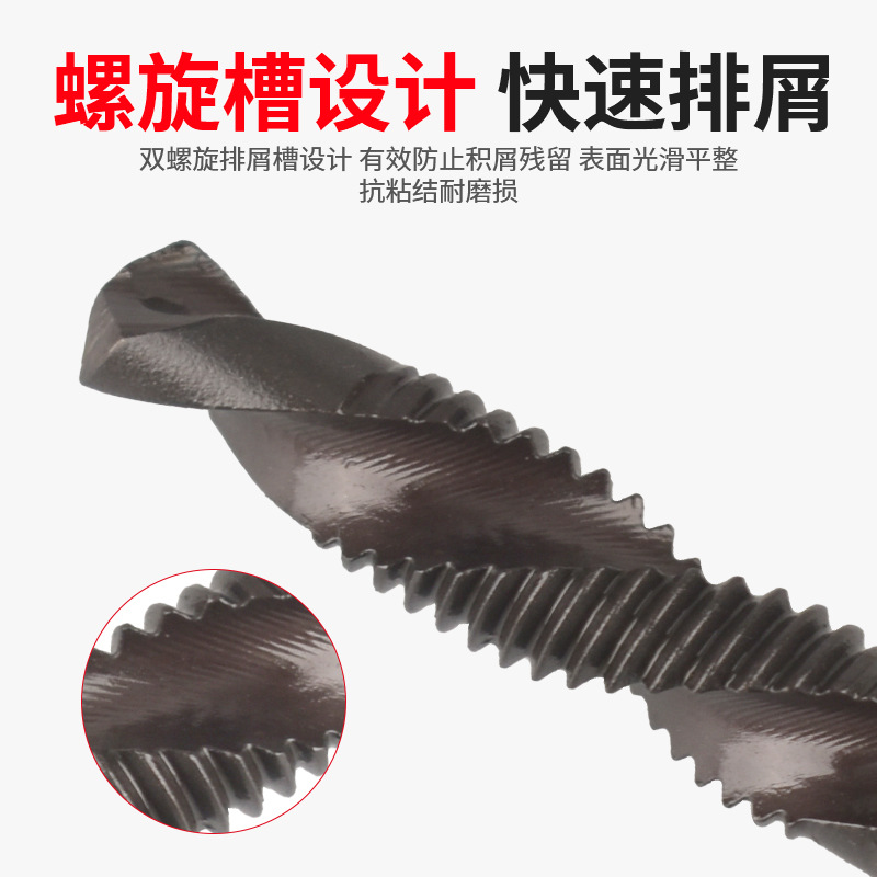 Factory direct sales of hexagonal handle compound tap electric drill drilling tool set, three-in-one spiral tap for drilling and tapping Application Scenario