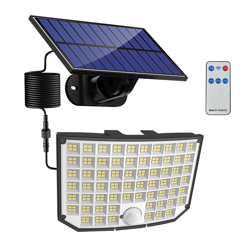The new 256led solar light, outdoor garden light strip, remote control split human body sensor light is selling well on the foreign trade platform Item Picture