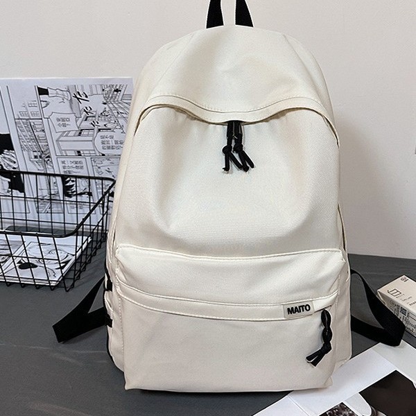 Japanese-style simple backpack, high-end large-capacity travel backpack, niche design for autumn and winter, versatile college student schoolbag full figure