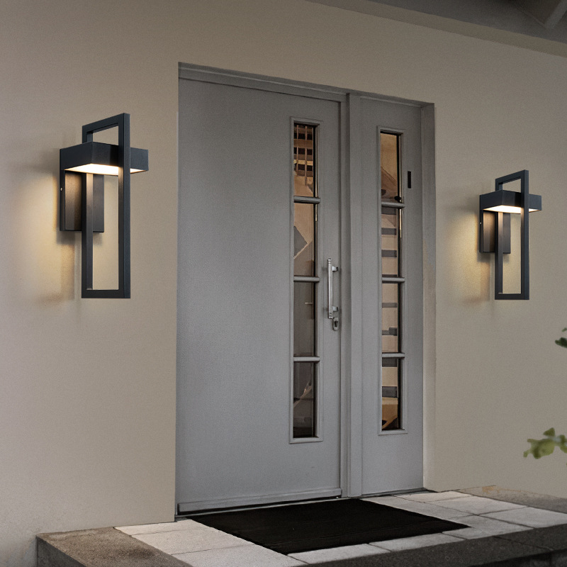 Outdoor wall lamps, modern, simple and waterproof, LED lighting fixtures for balconies, corridors, passageways, courtyards, gardens, exterior walls and main entrances details Picture