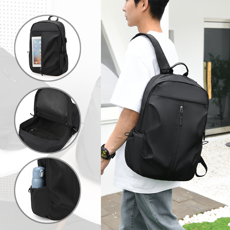 New simple and fashionable backpacks, men's large-capacity student bags, outdoor leisure travel bags, business commuting computer bags Specification drawing