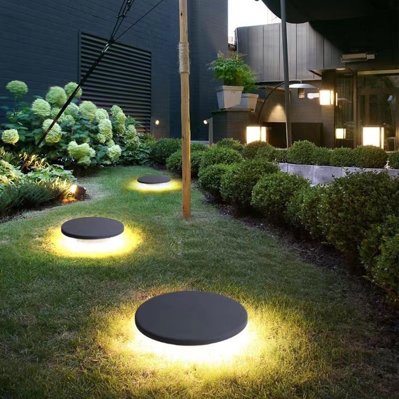 Outdoor lawn lights, waterproof solar garden lights, modern and simple plug-in lights, garden landscape lights, outdoor grassland lights details Picture