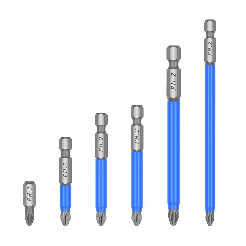 S2 Anti-slip screwdriver bit, electric air screwdriver tip, electric screwdriver bit, strong magnetic screwdriver bit, PH2 anti-slip cross screwdriver bit Item Picture