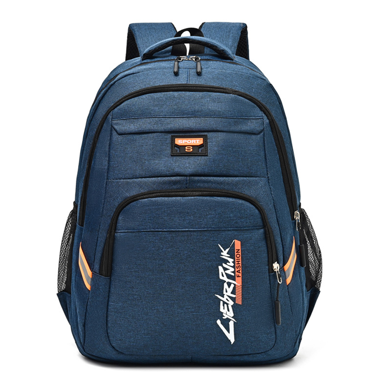 New men's backpack with a simple and large-capacity design for business, leisure and travel, a computer backpack for junior high school, senior high school and college students Item Picture