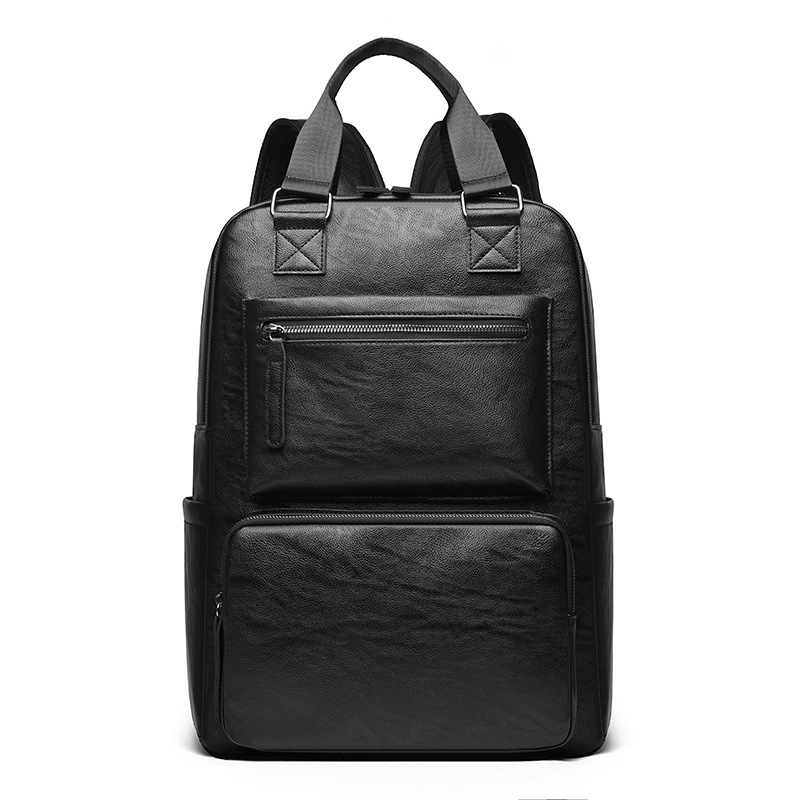 The new PU backpack is fashionable and versatile. It's a men's backpack for commuting and business, a large-capacity computer bag, and a cross-border backpack Item Picture