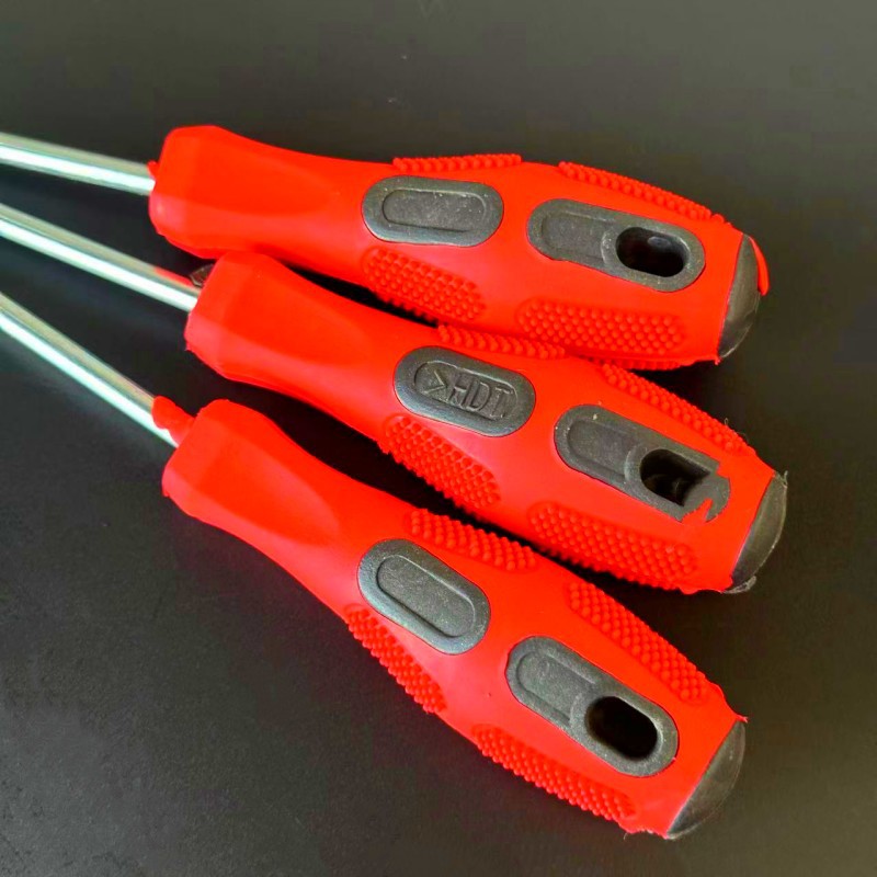 Red massage handle screwdriver, cross-head screwdriver, hardware tools, screwdriver, 1-yuan store, 2-yuan store supply Item Picture