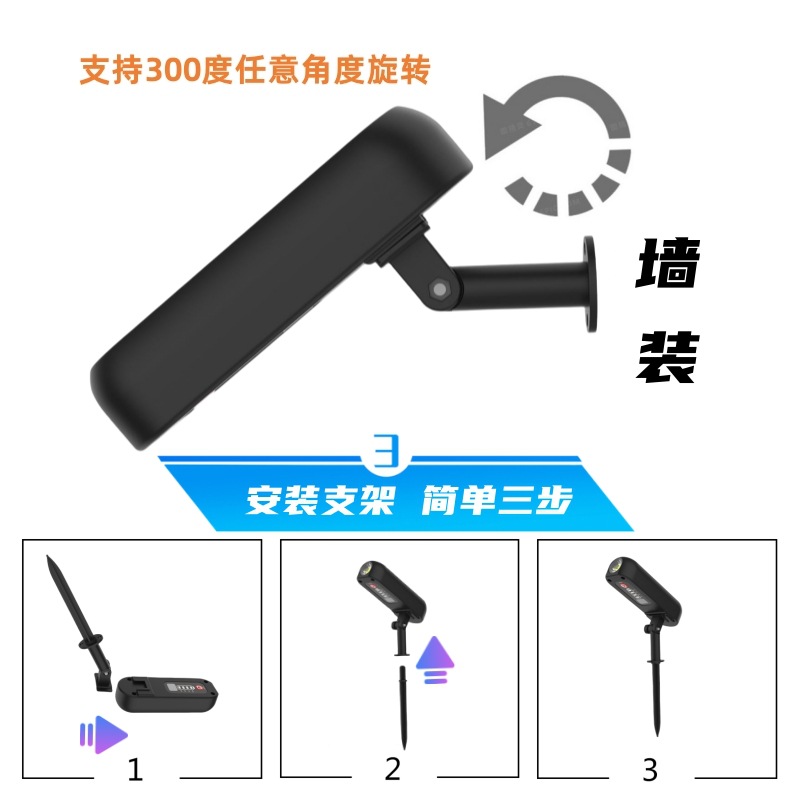 Cross-border outdoor solar wall-washing lights, courtyard waterproof, garden decorative atmosphere lights, lawn lights, floor insert lights and spotlights Specification drawing
