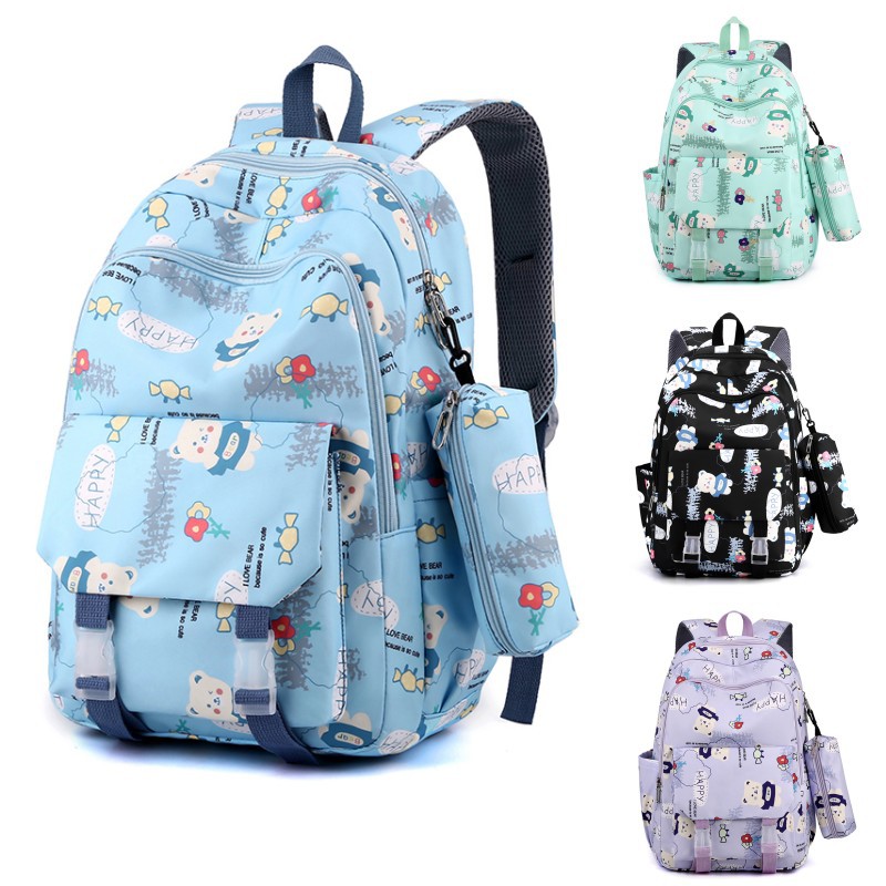 Wholesale new schoolbags for girls, cute ins, casual and versatile backpacks for junior and senior high school students, simple and large-capacity backpacks full figure