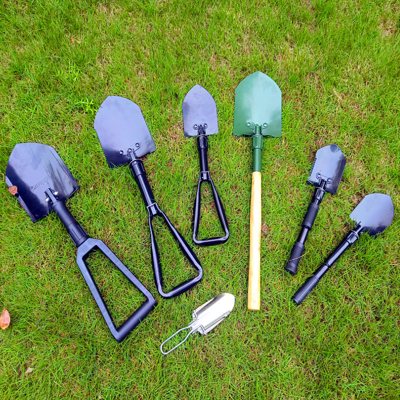 Cross-border folding shovels, garden digging, outdoor camping, car travel, beachcombing, convenient folding shovels, garden tools details Picture