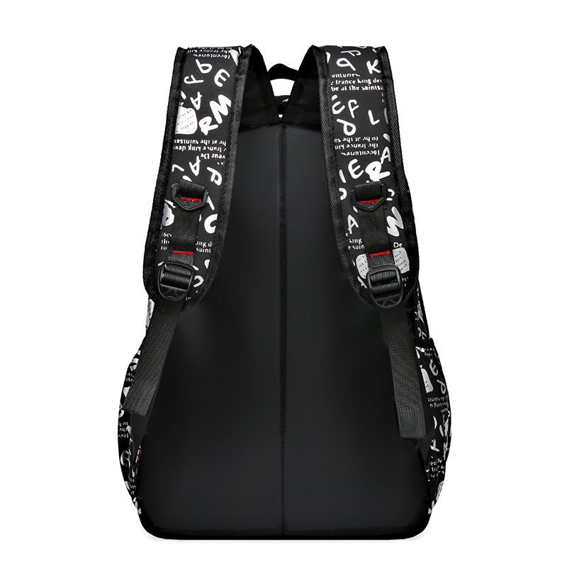 Wholesale of new Korean-style, simple and large-capacity backpacks for junior and senior high school students, fashionable and casual travel backpacks Specification drawing
