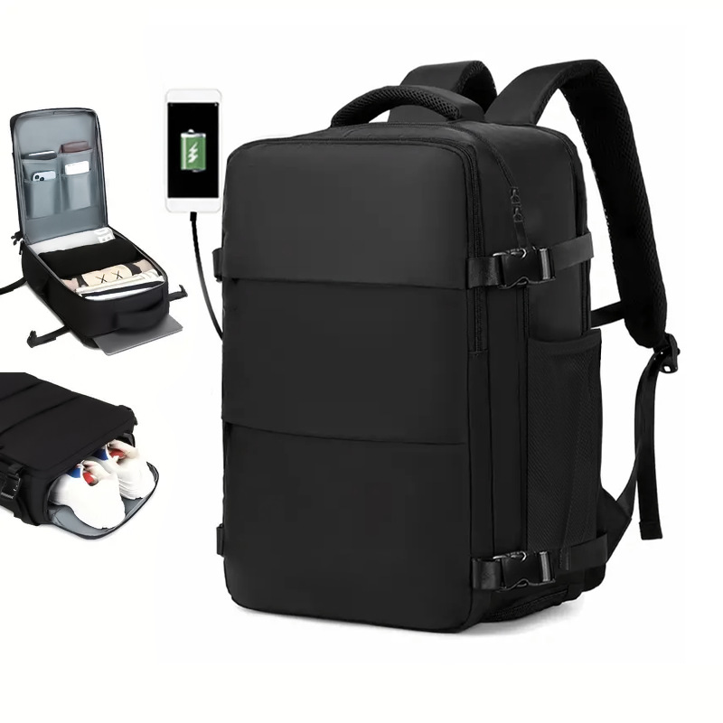 Hot-selling travel backpacks, large-capacity men's and women's business commuting casual backpacks, multi-compartment schoolbags, laptop bags full figure
