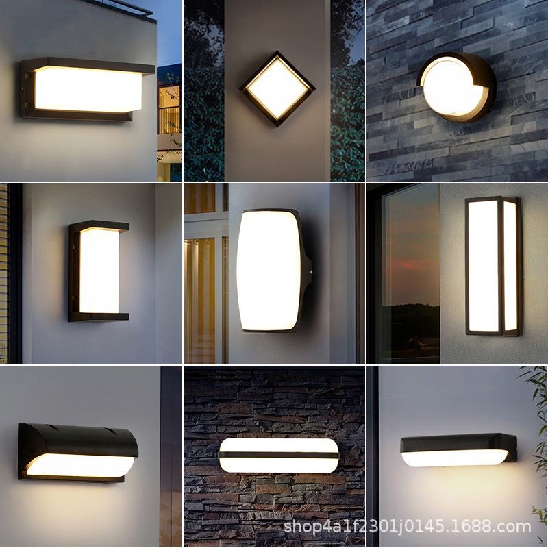 Outdoor wall lamps, waterproof hotel garden wall lamps, courtyard led sensor, villa simple and modern balcony wall lamps full figure