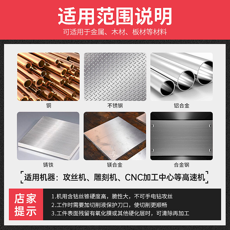 Imported cobalt-plated extrusion tap, TICN black titanium hardened stainless steel M1~M12 chipless extrusion tap Application Scenario
