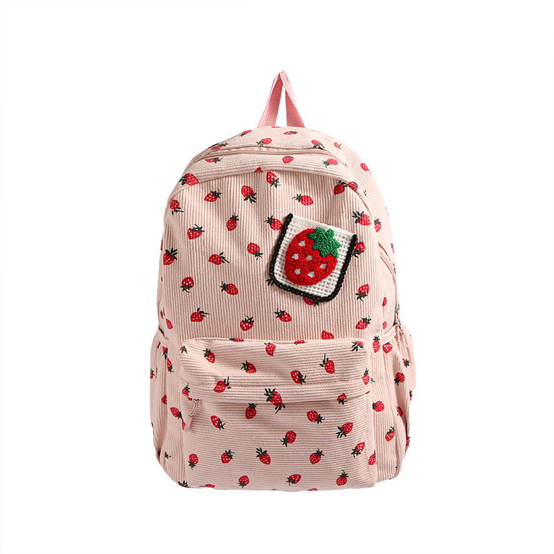 2024 New student cute schoolbag, large-capacity backpack, cartoon strawberry backpack, high appearance level schoolbag for autumn and winter Item Picture