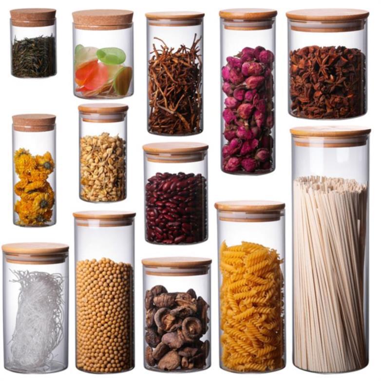 High borosilicate glass storage tanks, transparent candy and tea jars, seasoning sealed jars, five-grain and miscellaneous candy storage jars Item Picture